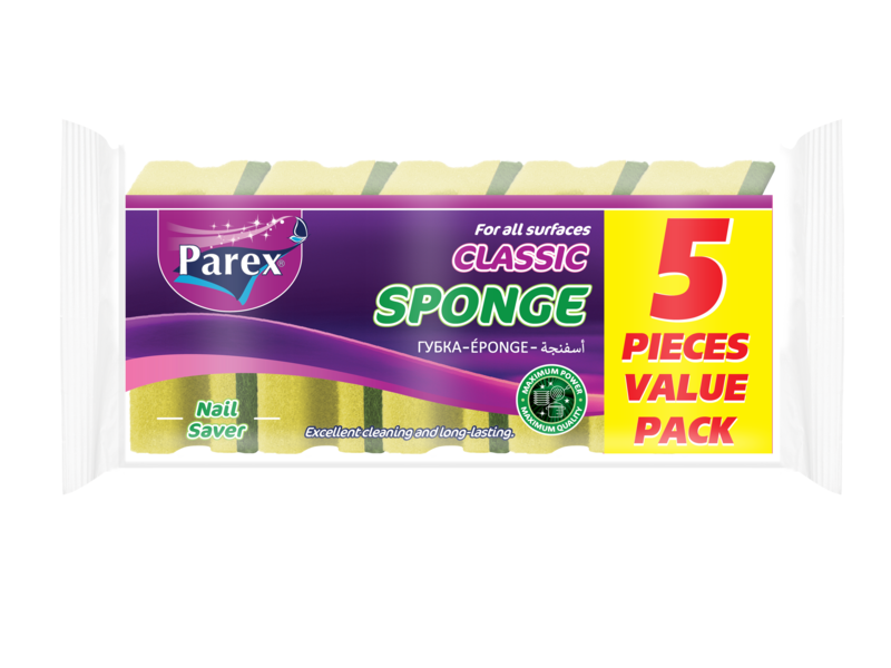 

PAREX SPONGE GREEN NAIL SAVER VALUE 5 PIECES