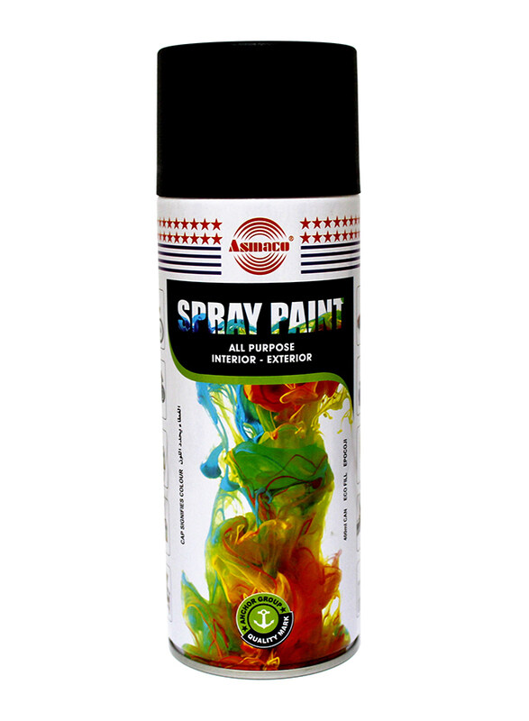 

Asmaco Spray Paint, DXB04, 400ml, Matt Black