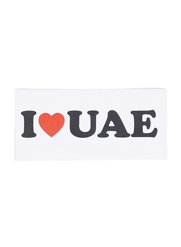 Maagen I Love UAE Car Sticker, Multicolour