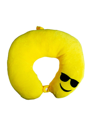 Maagen Cotton Travel Emoji Cool Pillow, Yellow