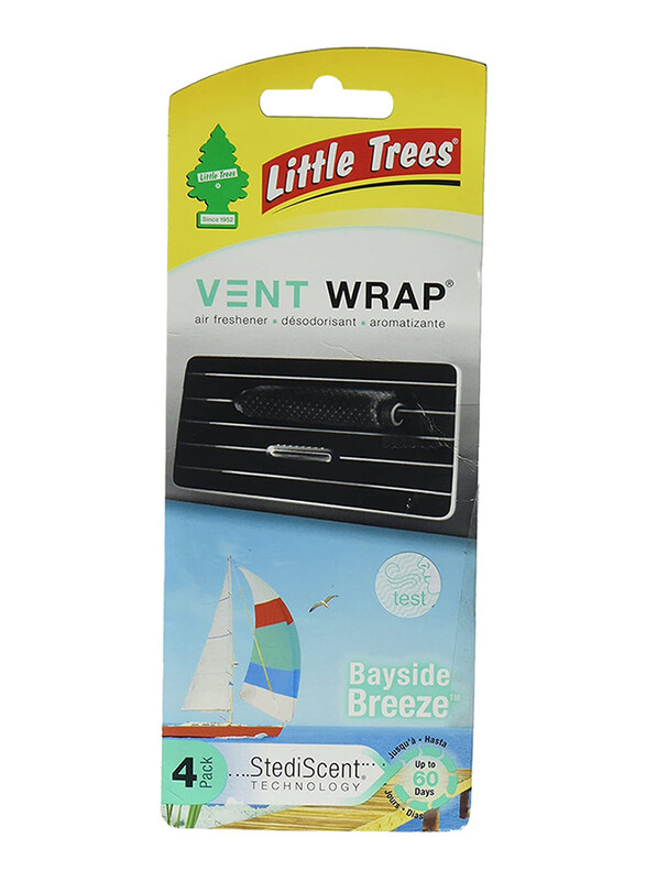 

Little Trees Vent Wrap Bayside Breeze Car Air Freshener, Black