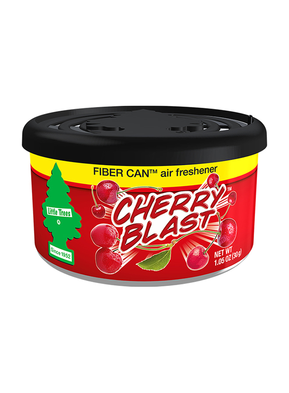 Little Trees Fiber Can-Cherry Blast Car Air Freshener, 30gm, Black/Red/Green