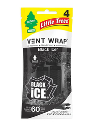 Little Trees Vent Wrap Black Ice Car Air Freshener, Black