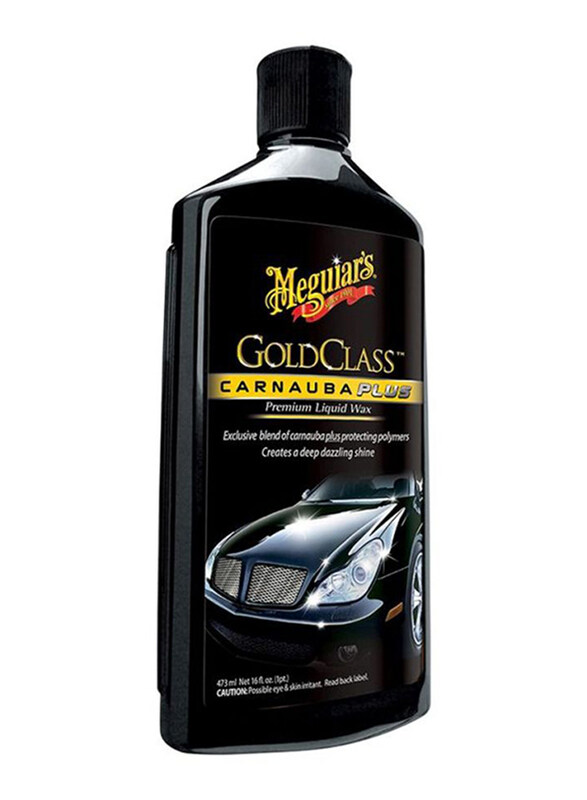 Meguiar's 473ml Gold Class Carnauba Plus Premium Liquid Wax, Black