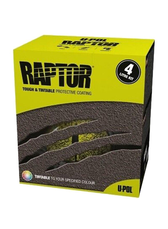 U-POL 4Ltr Raptor Urethane Tough & Tintable Coating Spray-On Kit