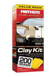 Mothers 2 x 100gm California Gold Clay Bar System, Yellow