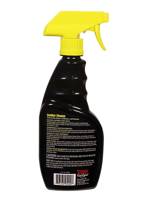 Stoner 473ml Leather Cleaner and Conditioning Polish, 95400, Black