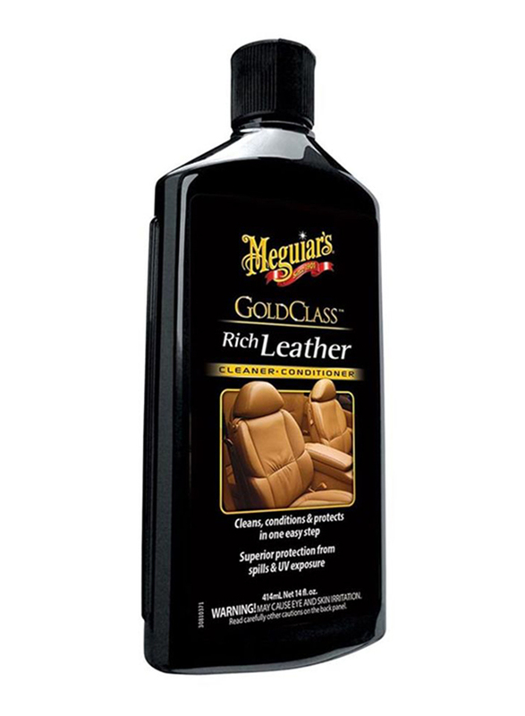 Meguiar's 414ml Gold Class Rich Leather Cleaner and Condition, Black