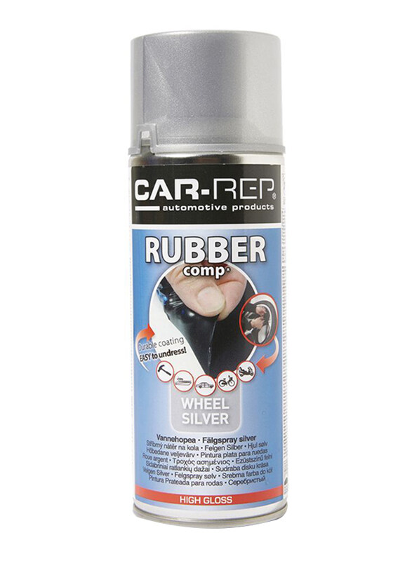 Car-Rep 400ml Rubber Comp Wheel Silver High Gloss