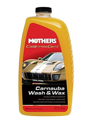 Mothers 64Oz Carnauba Wash and Wax, Yellow