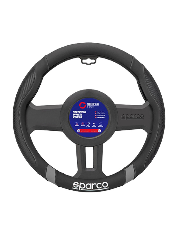 Sparco Steering Wheel Cover, 38 x 8.2cm, Grey