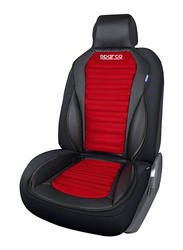 Sparco 3D Backrest Seat Cushion, 8mm, Black/Red