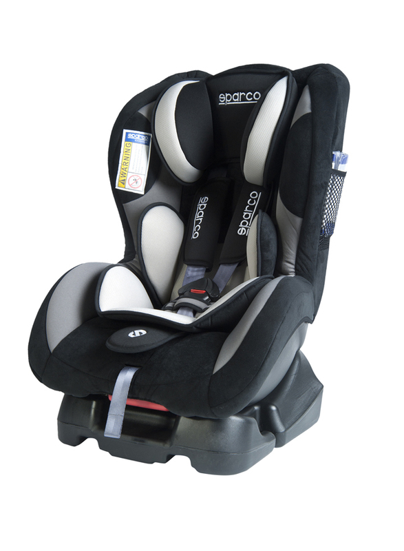 Sparco F500K Child Car Seat, Group 1+, Grey/Black