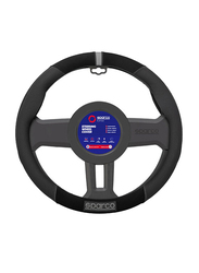 Sparco Steering Wheel Cover, 38 x 8.2cm, Grey/Black