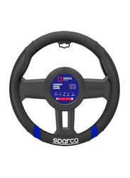 Sparco Steering Wheel Cover, 38 x 8.2cm, Blue/Black