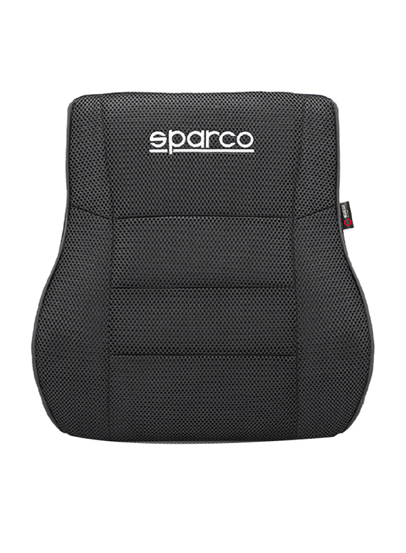 Sparco Mesh Fabric Memory Lumbar Support, Black