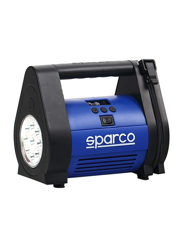 Sparco Tire Pressure Gauge with 12V Air Compressor