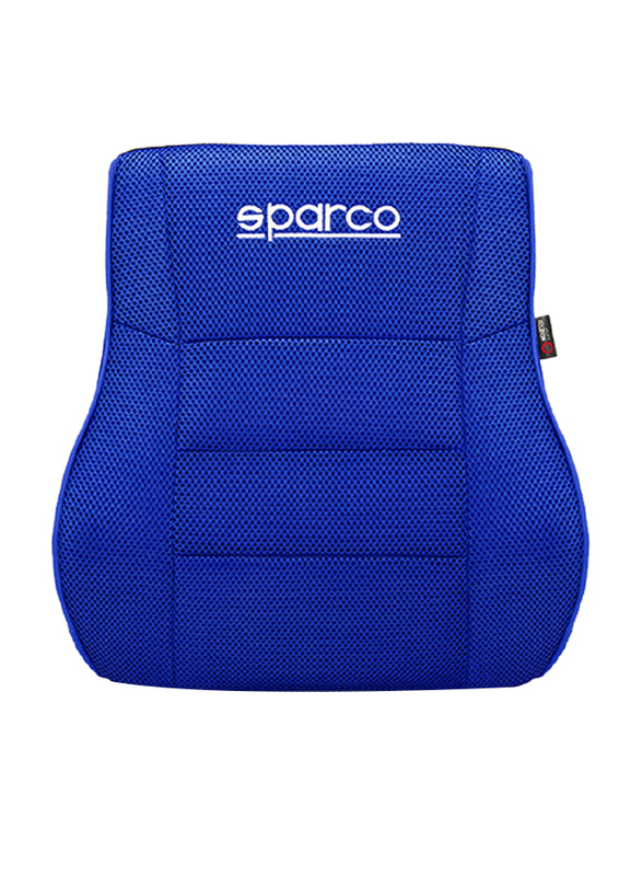 Sparco Mesh Fabric Memory Foam Lumbar Support, Blue