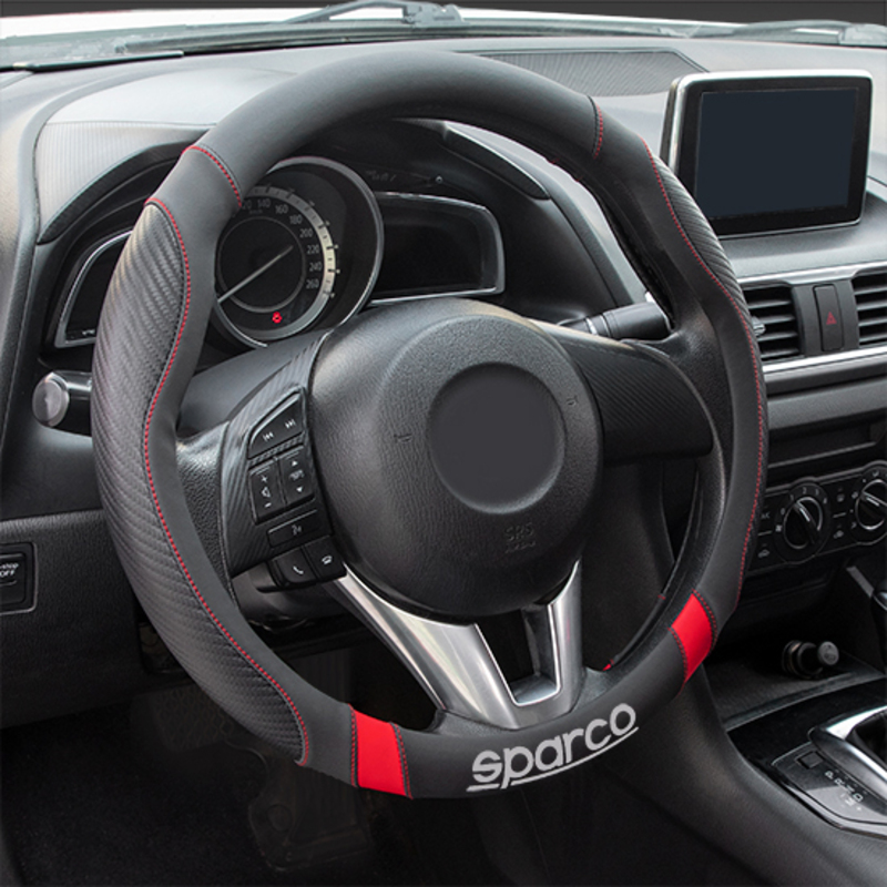 Sparco Steering Wheel Cover, 38 x 8.2cm, Red