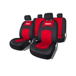 Sparco Universsal Seat Cover Polyester + Black/Red  PVC Bag + Color Card