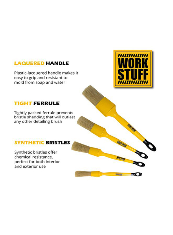 Work Stuff Detailing Brush, 16mm, Yellow