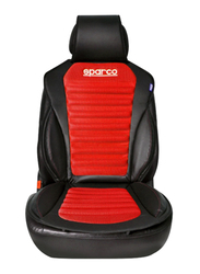 Sparco 3D Backrest Seat Cushion, 8mm, Black/Red