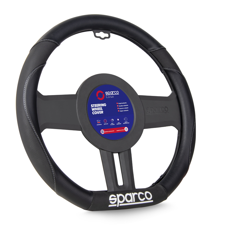 Sparco Steering Wheel Cover,Black,White D Type