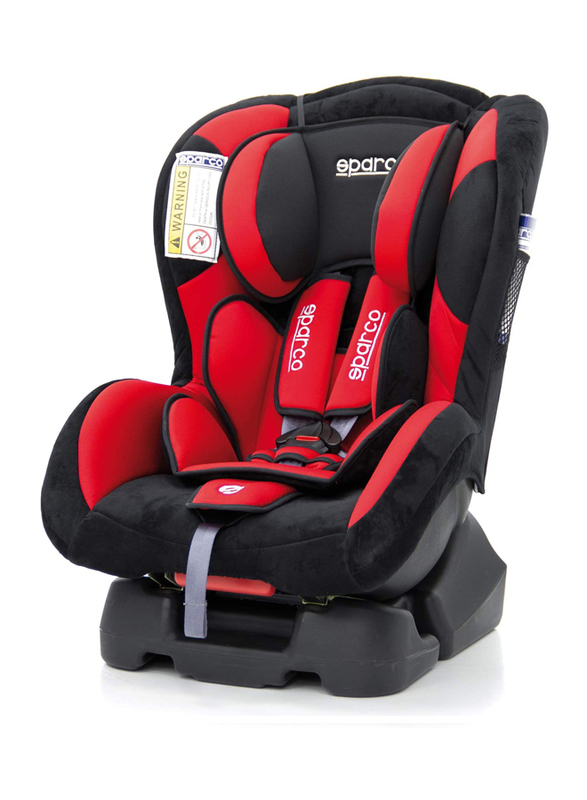 Sparco F500K Child Car Seat, Group 1+, Red/Black
