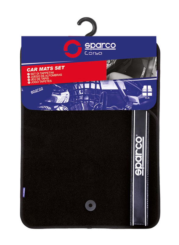 Sparco Car Floor Mat B Set, Universal Size, 5 Pieces, Black