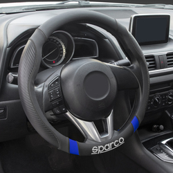 Sparco Steering Wheel Cover, 38 x 8.2cm, Blue/Black