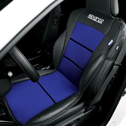 Sparco 3D Backrest Seat Cushion, 8mm, Black/Blue