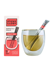Sticksology Perfectly Peach Fruit Tea, 15 Tea Sticks