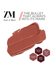 ZM Zayn & Myza Transfer-Proof Power Matte Lipstick, 3.2gm, Bare Beauty, Brown