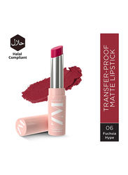 ZM Zayn & Myza Transfer-Proof Power Matte Lipstick, 3.2gm, Fuchsia Hype, Pink