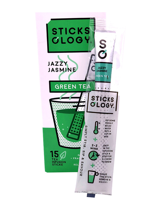 Sticksology Jazzy Jasmine Green Tea, 15 Tea Sticks