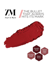 ZM Zayn & Myza Transfer-Proof Power Matte Lipstick, 3.2gm, Selfie Red
