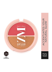 ZM Zayn & Myza Glint & Glam Blush + Highlighter Duo, 8gm, Party Glam, Multicolour