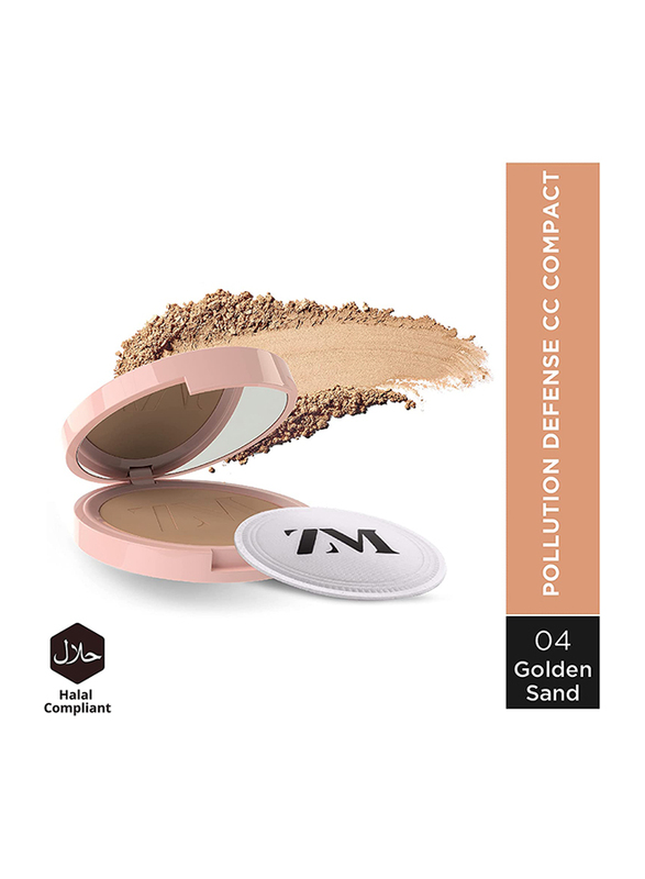 ZM Zayn & Myza Pollution Defense CC with SPF 30 Compact Powder, 9gm, Golden Sand, Beige