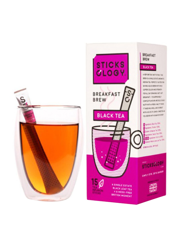 Sticksology Breakfast BREW Black Tea, 15 Tea Sticks