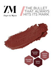 ZM Zayn & Myza Transfer-Proof Power Matte Lipstick, 3.2gm, Blushing Beauty, Pink