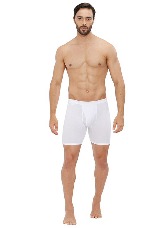 Aerocool Cotton Boxer Brief for Men White Double Extra Large