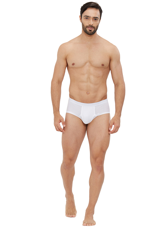 Aerocool Cotton Brief Underwear for Men White Medium