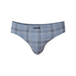 BYC MEN'S PRINTED COTTON BRIEF - BLUE