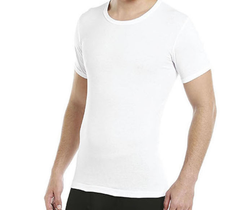 BYC Short Sleeve Cotton Round Neck Undershirt for Boys, White, 11-12 Years