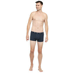 BYC MEN'S COTTON BOXER BRIEF TRUNKS - NAVY BLUE