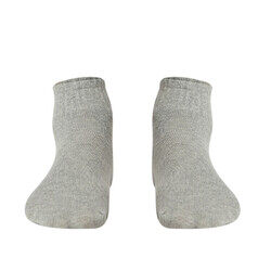 BYC MEN'S ANKLE LENGTH SOCKS - GREY (PACK OF 3)