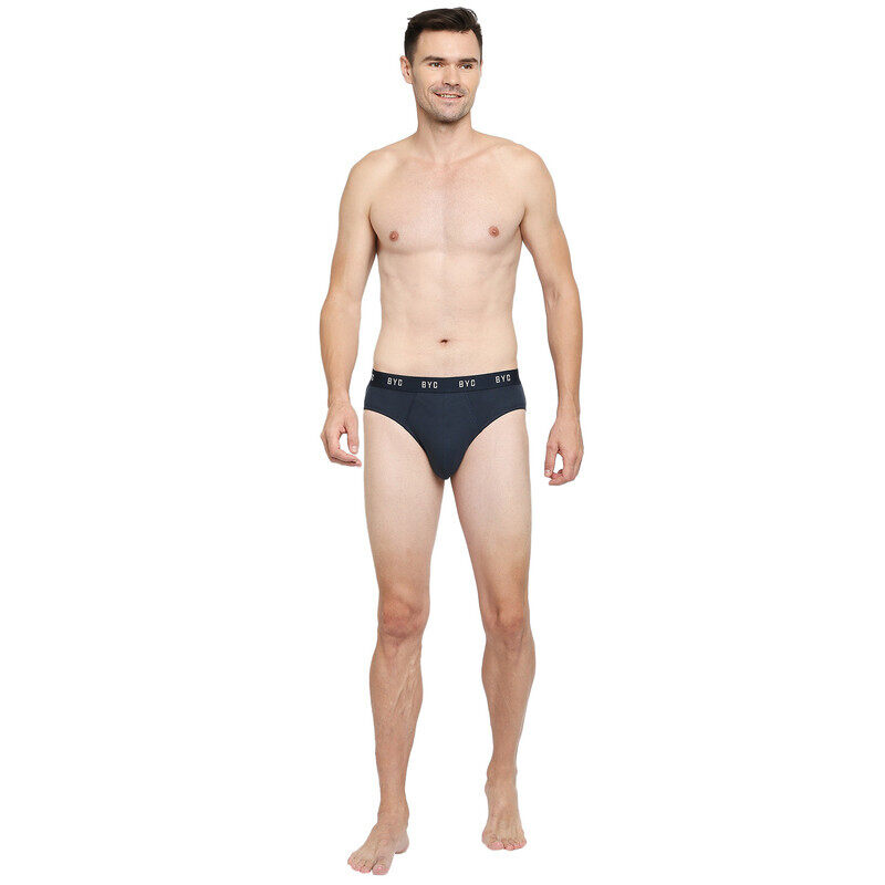 

BYC MEN'S COTTON BRIEF - NAVY BLUE