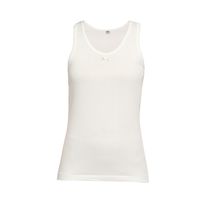 BYC GIRLS COTTON VEST - IVORY