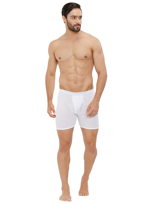 Aerocool Cotton Boxer Brief for Men White Double Extra Large