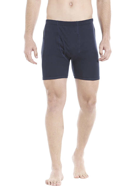 BYC Cotton Boxer Brief for Boys, Navy Blue, 15-16 Years